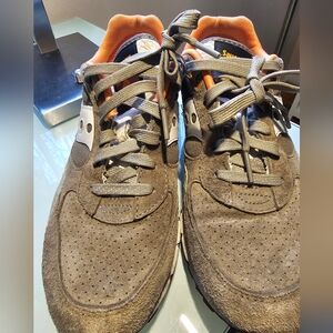 Saucony Originals Shadow 6000 in the Olive/Orange colorway. 